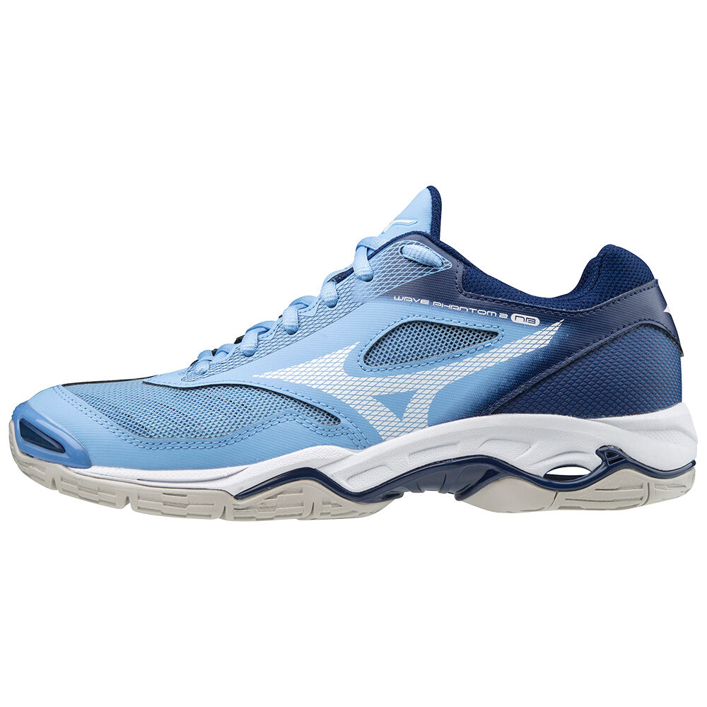 Scarpe da netball Mizuno Wave Phantom 2 Nb Donna - Blu/Bianche - 95301-VFMP